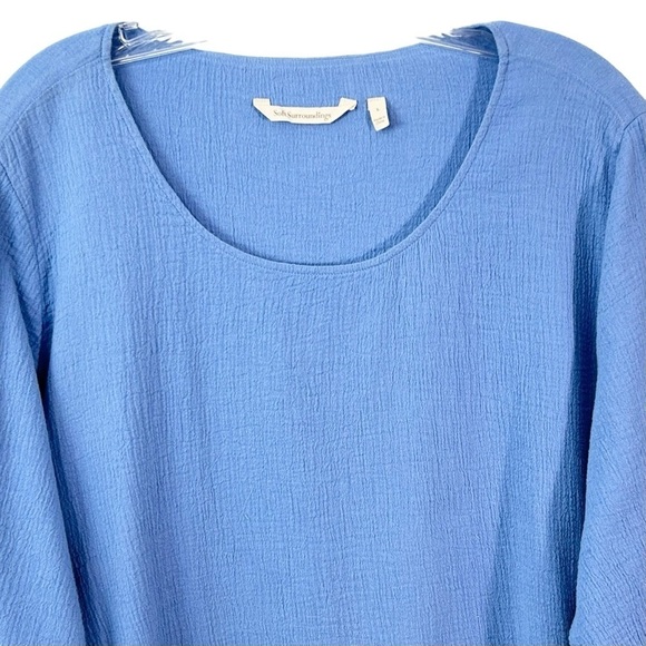 Soft Surroundings Siesta Key Tunic in Blue Bonnet size Large - Picture 3 of 6